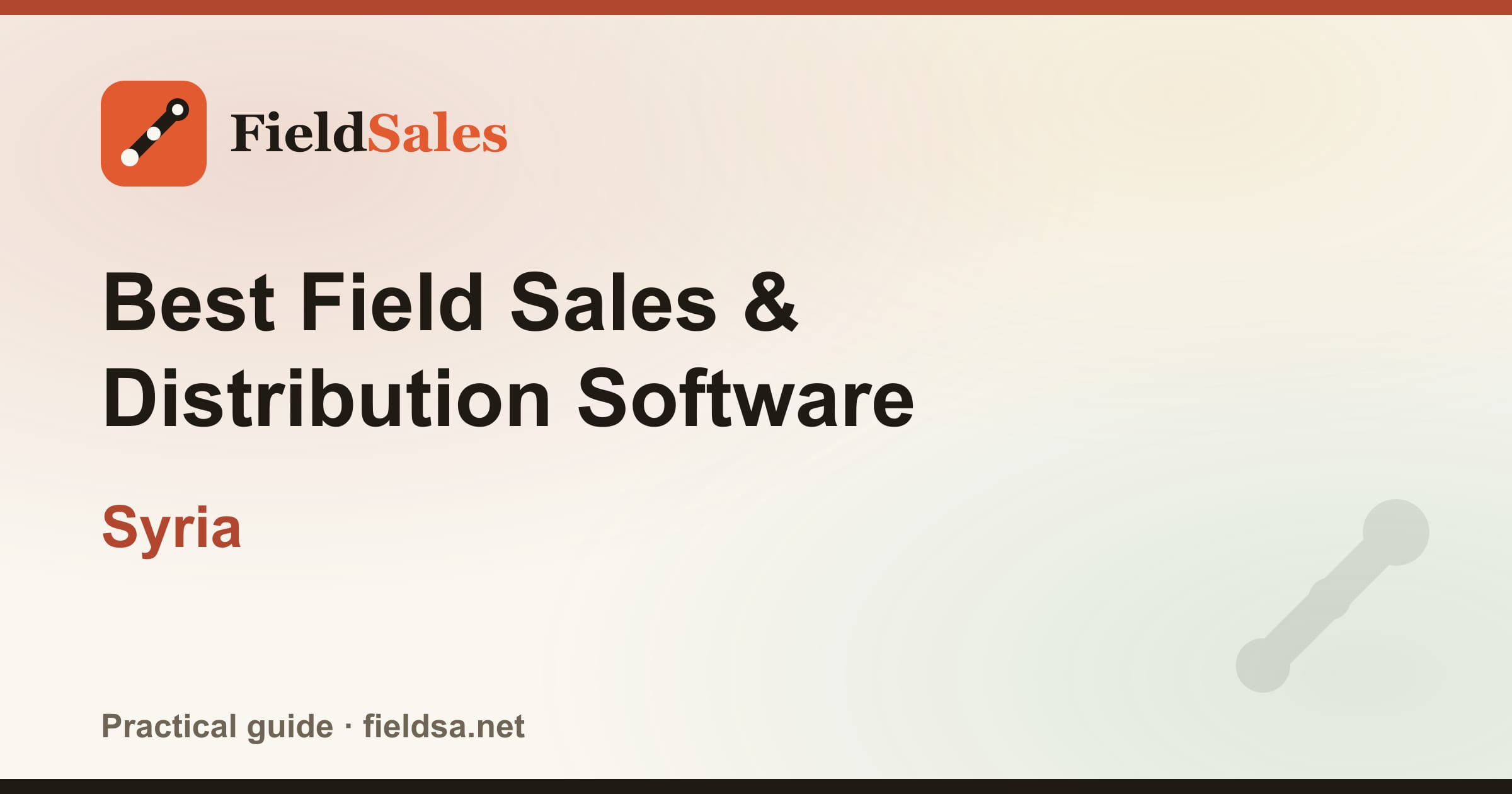 Best Field Sales & Distribution Software in Syria