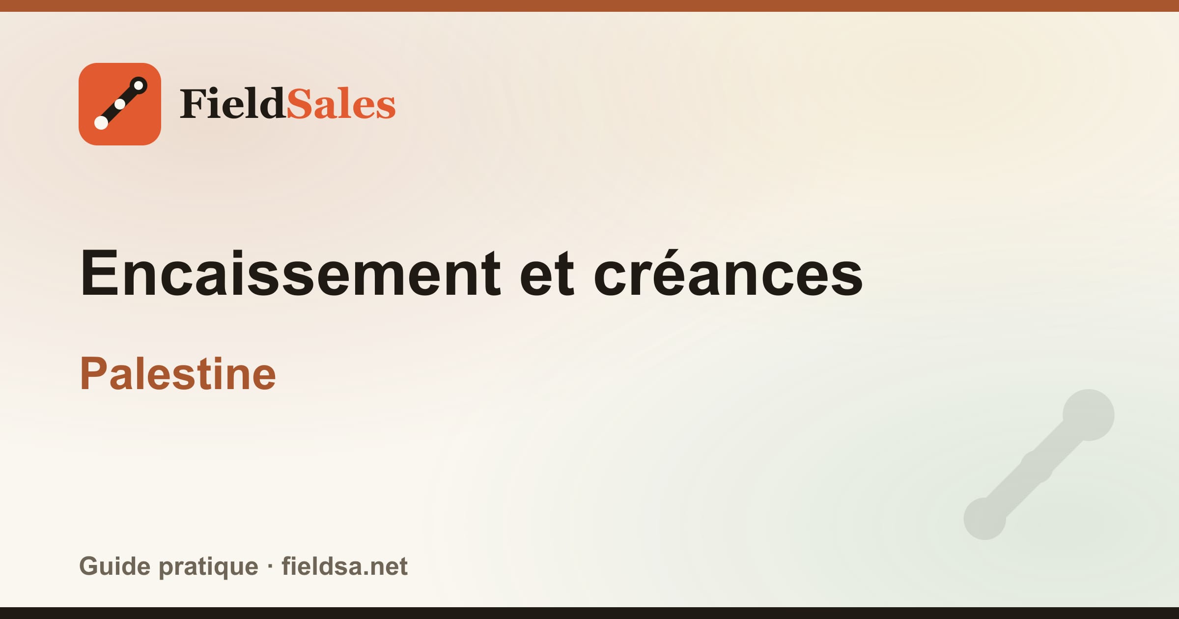 Encaissement et créances en Palestine
