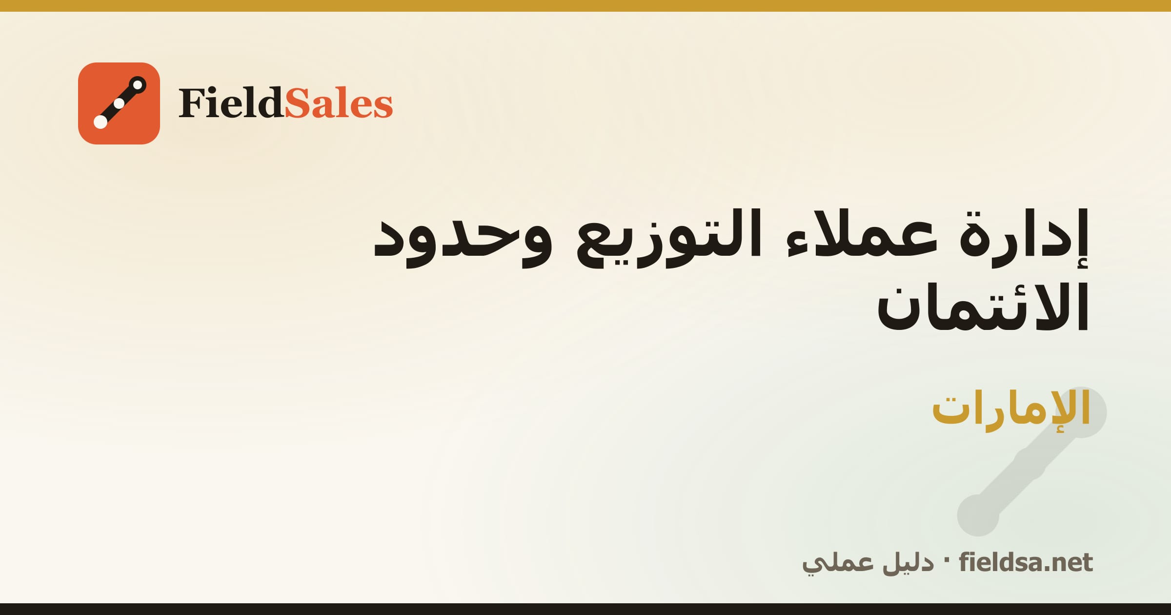 إدارة عملاء التوزيع وحدود الائتمان في الإمارات