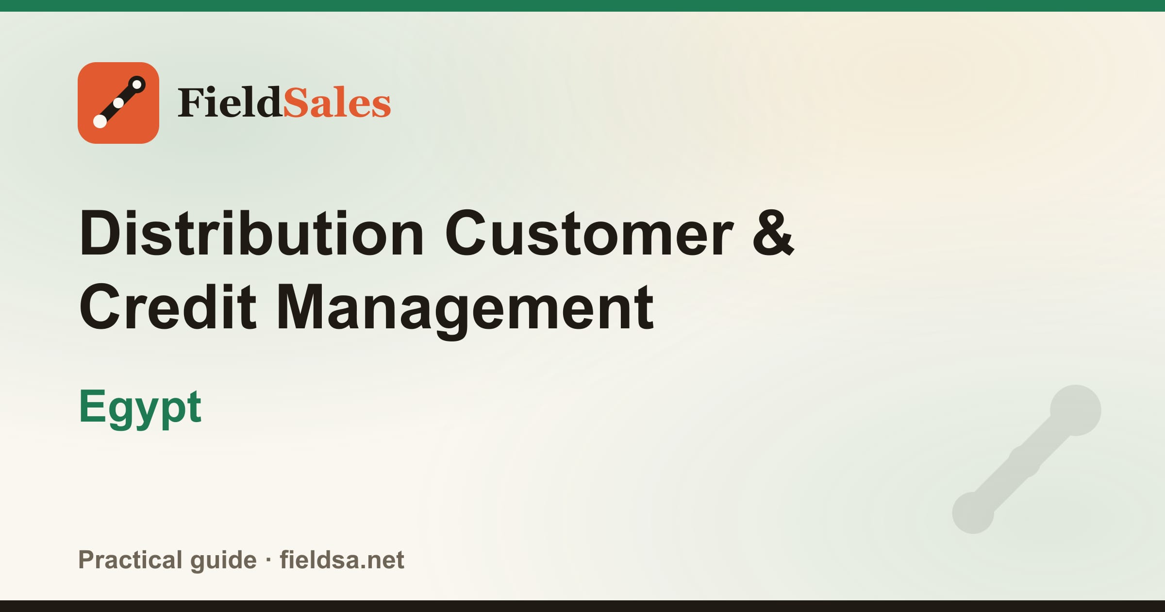 Distribution Customer & Credit Management in Egypt