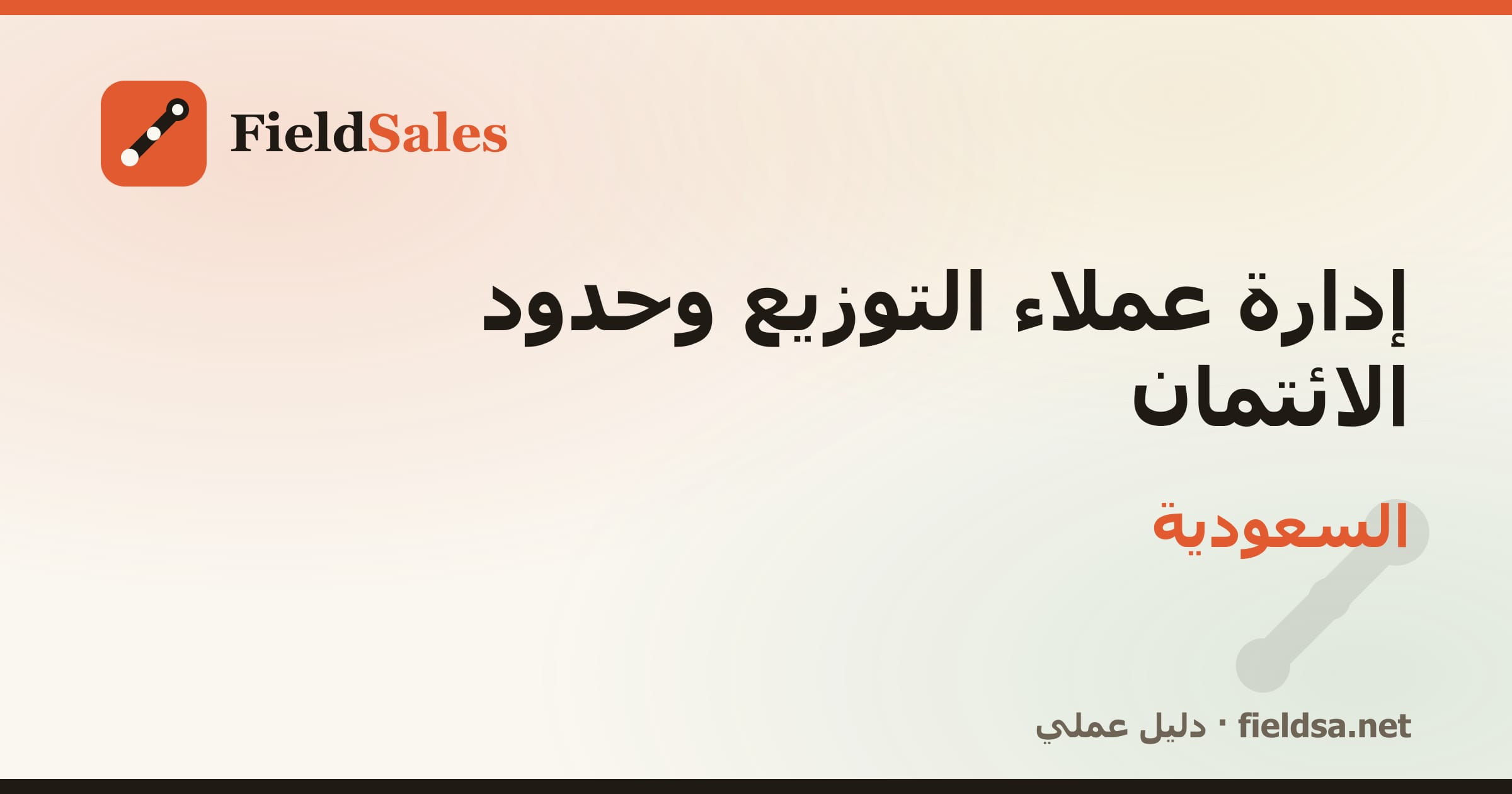 إدارة عملاء التوزيع وحدود الائتمان في السعودية