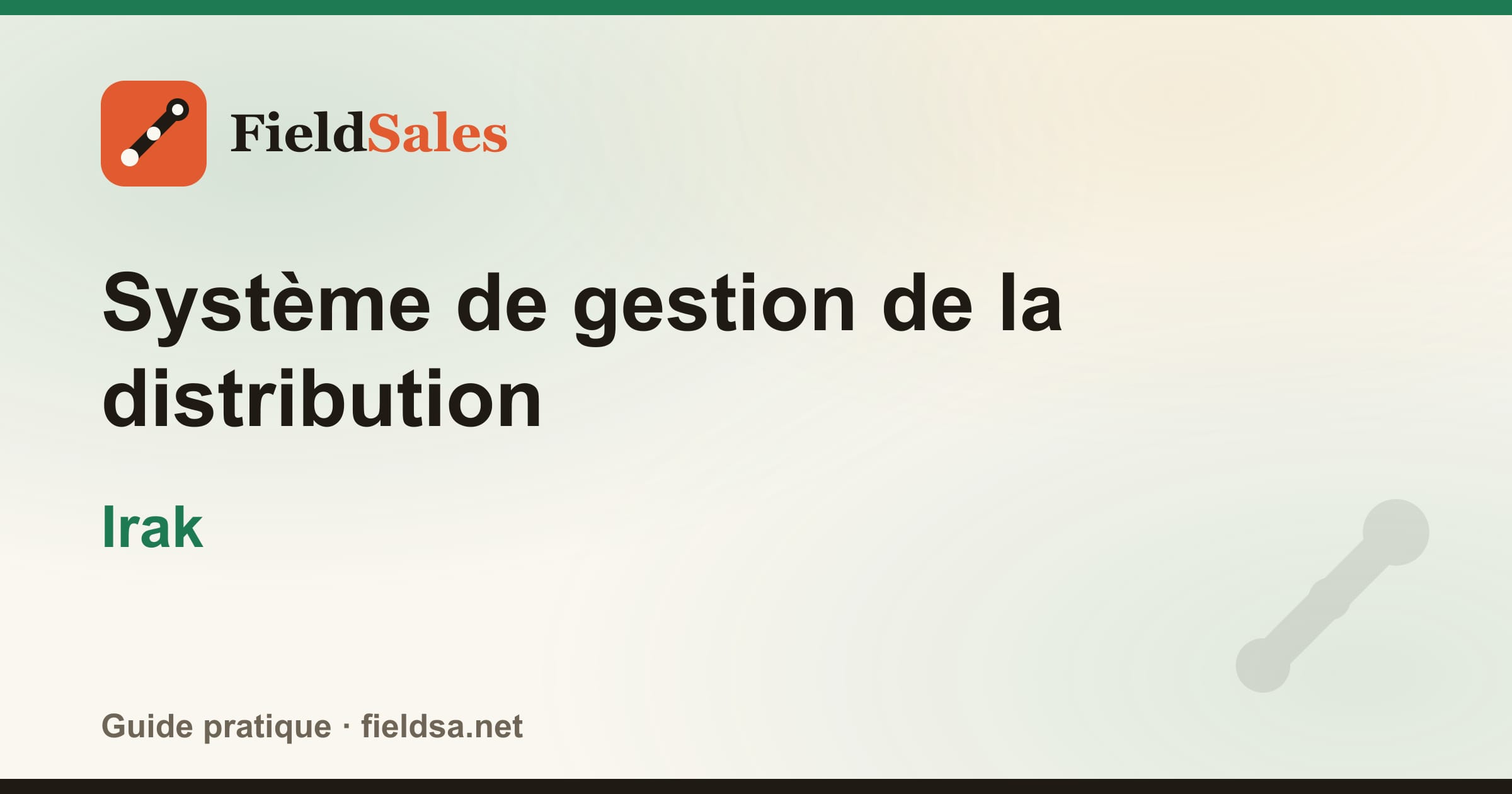 Logiciel de gestion de la distribution et des distributeurs (DMS) en Irak