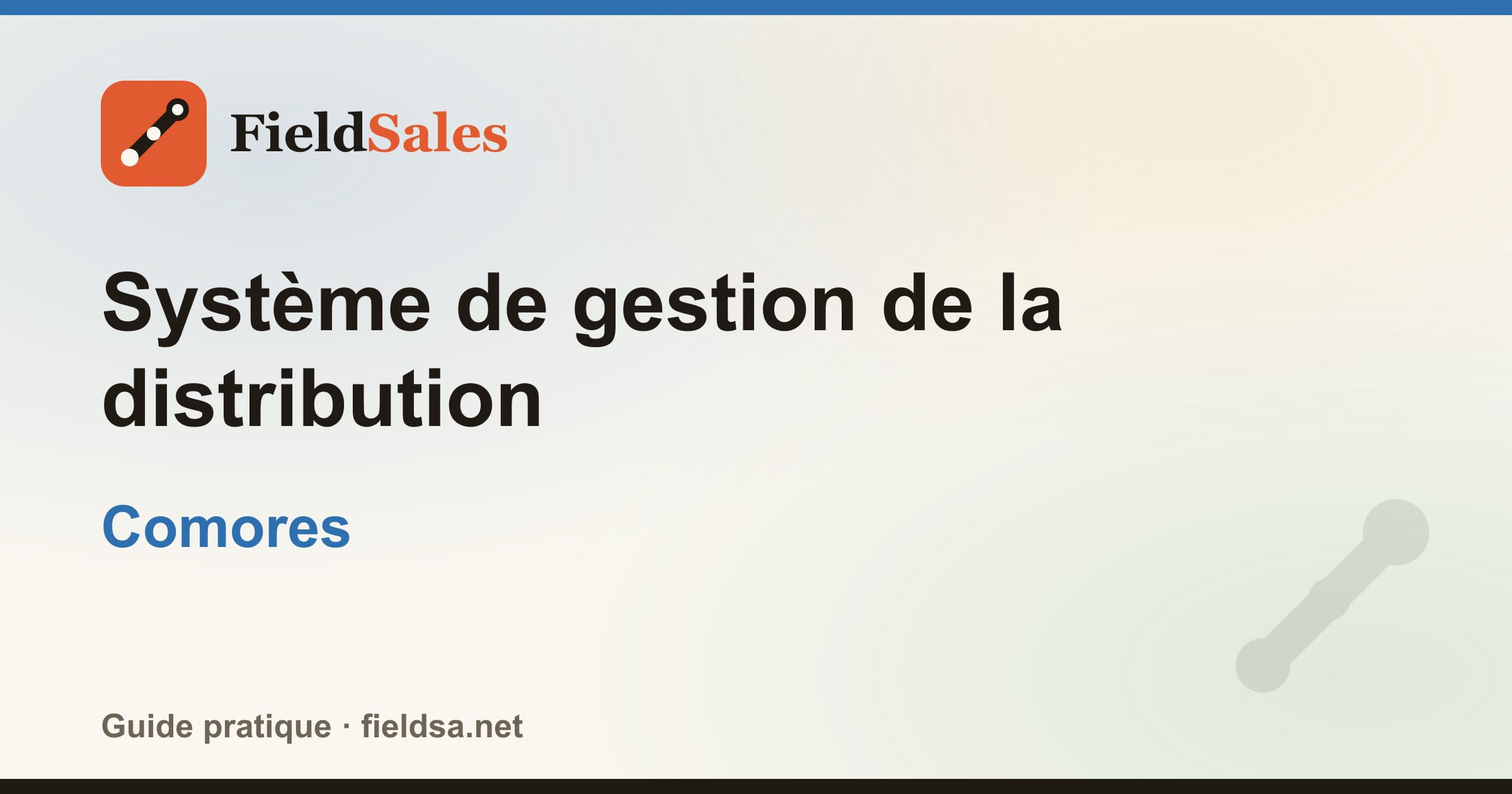 Logiciel de gestion de la distribution et des distributeurs (DMS) aux Comores