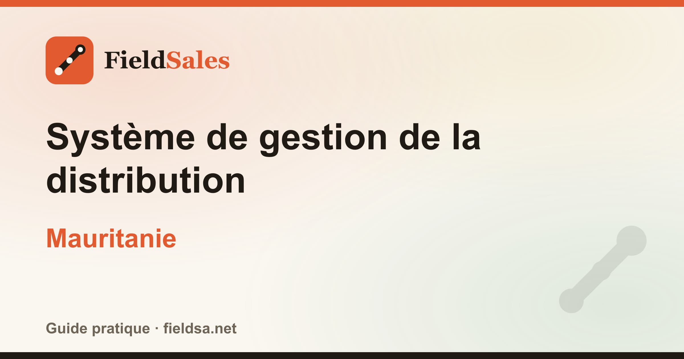 Logiciel de gestion de la distribution et des distributeurs (DMS) en Mauritanie