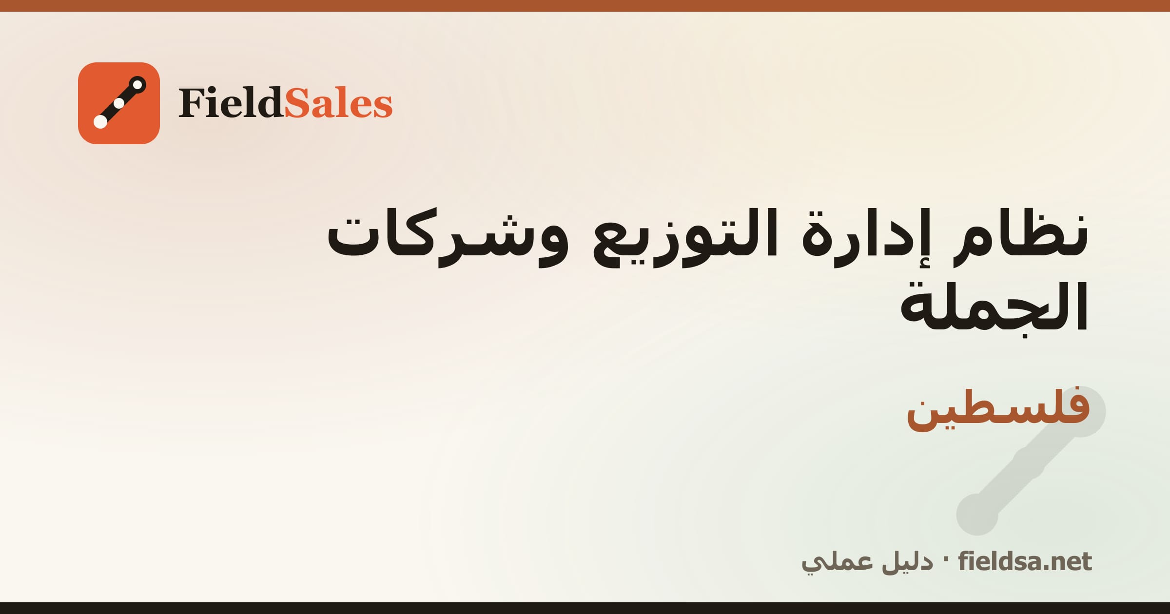 نظام إدارة الموزعين وشركات التوزيع والجملة DMS في فلسطين