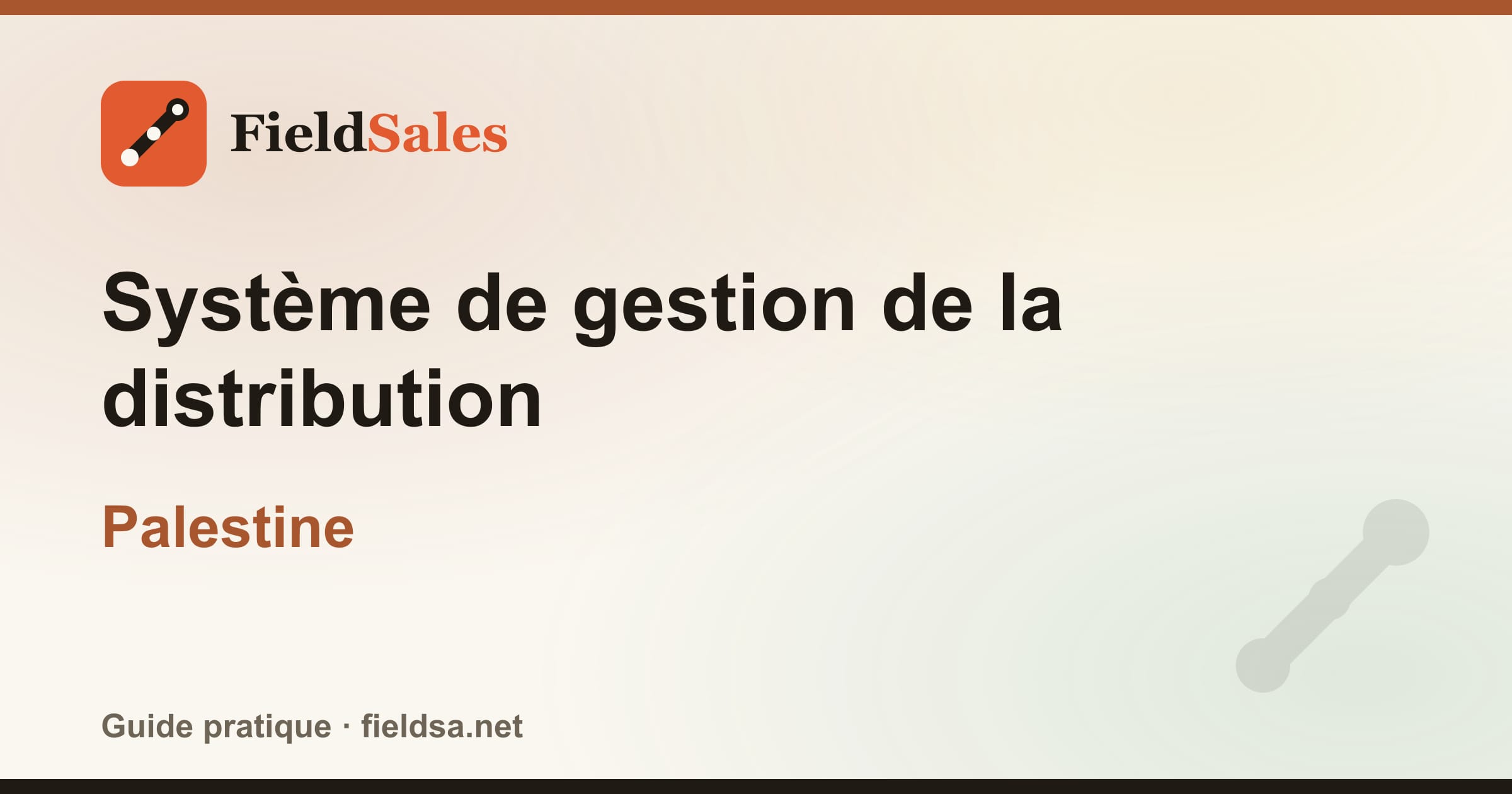 Logiciel de gestion de la distribution et des distributeurs (DMS) en Palestine