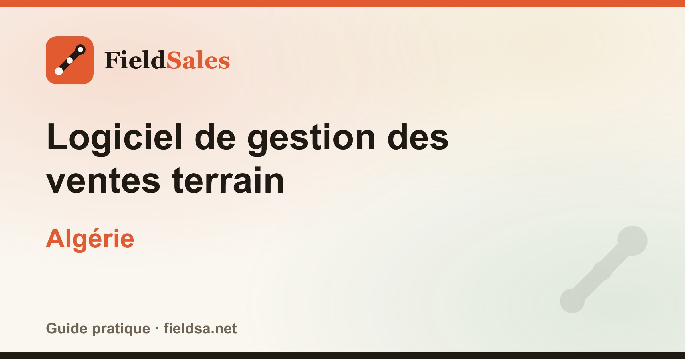 Logiciel de gestion des ventes terrain en Algérie