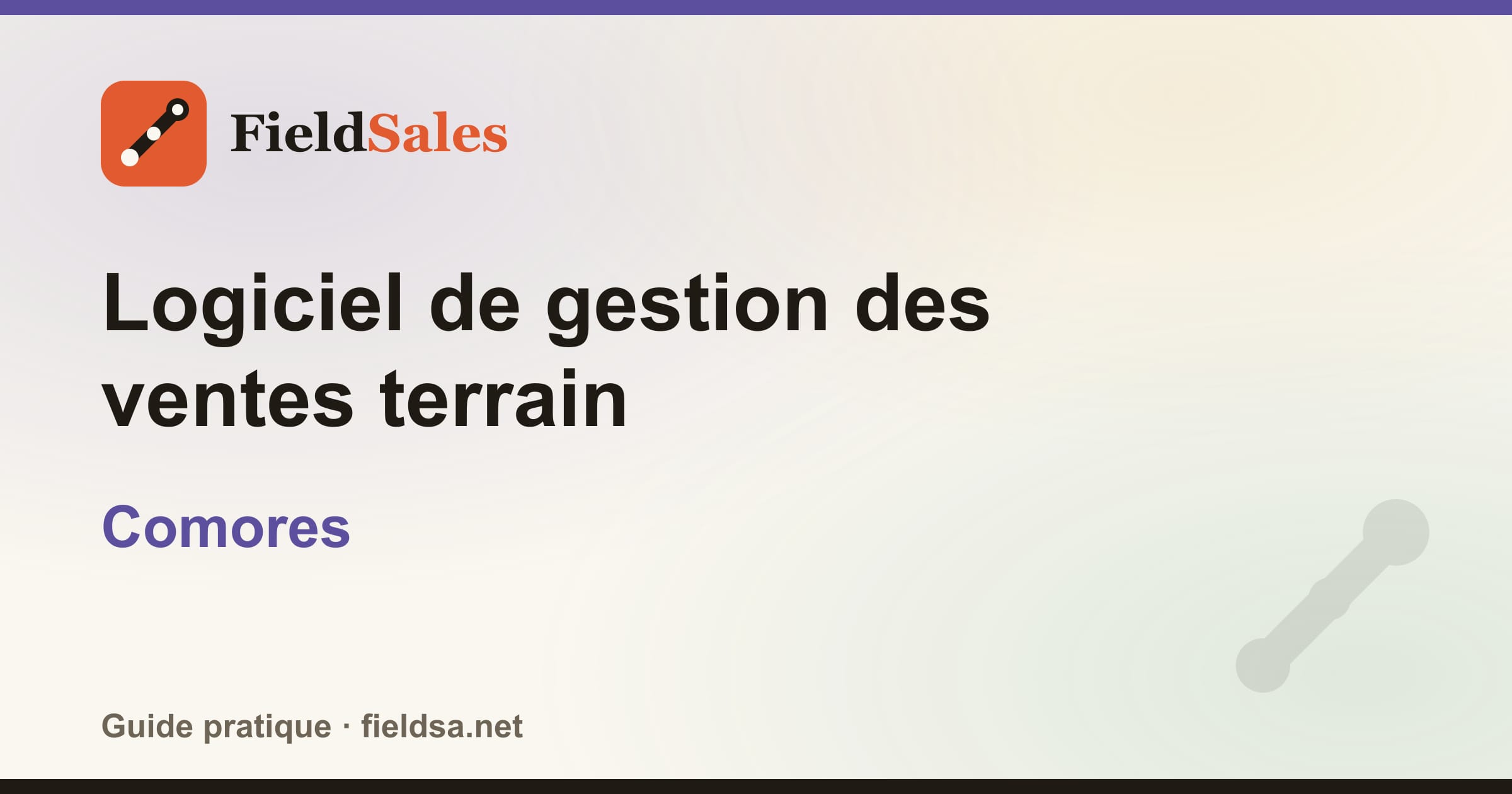 Logiciel de gestion des ventes terrain aux Comores