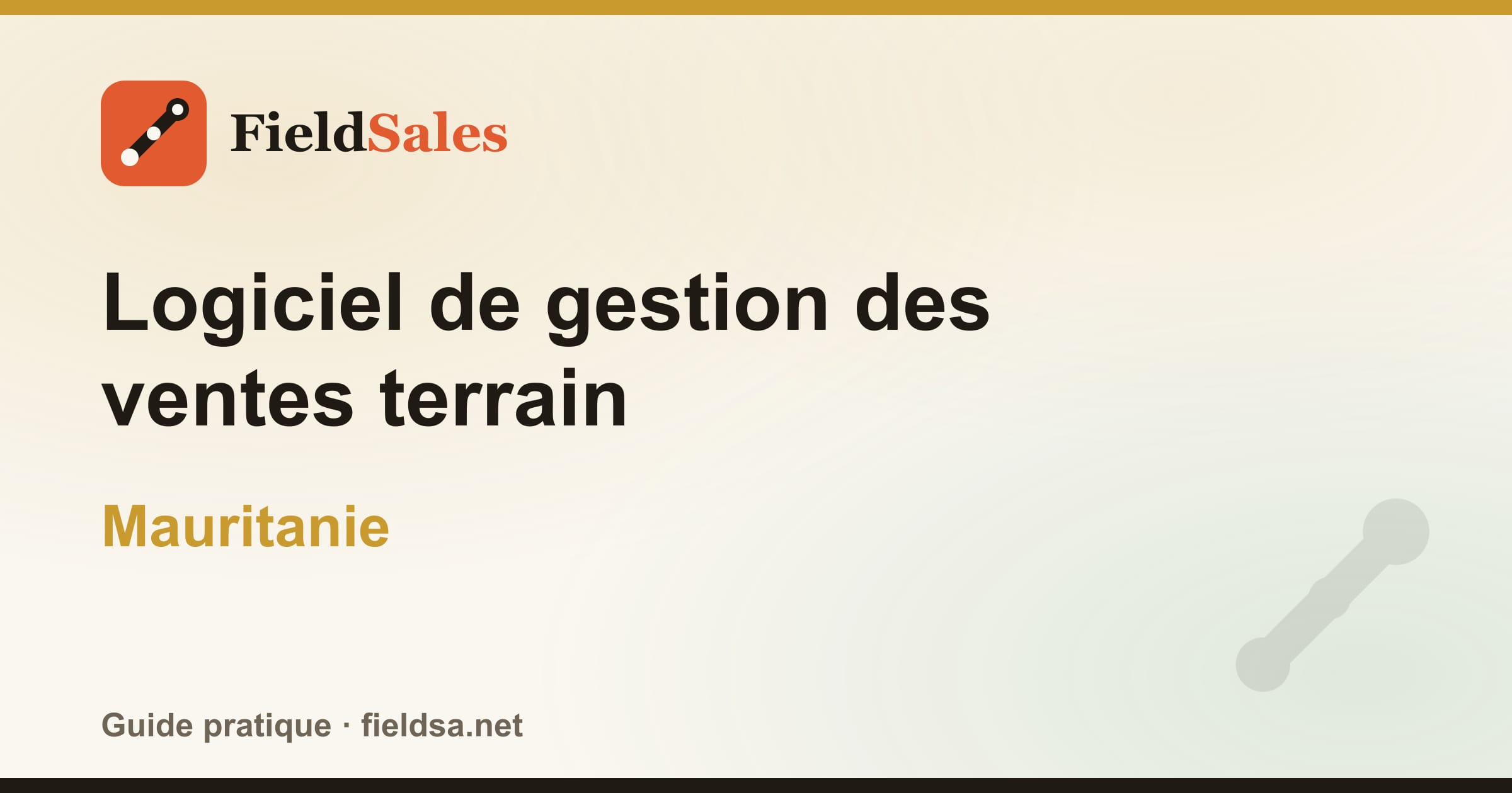 Logiciel de gestion des ventes terrain en Mauritanie