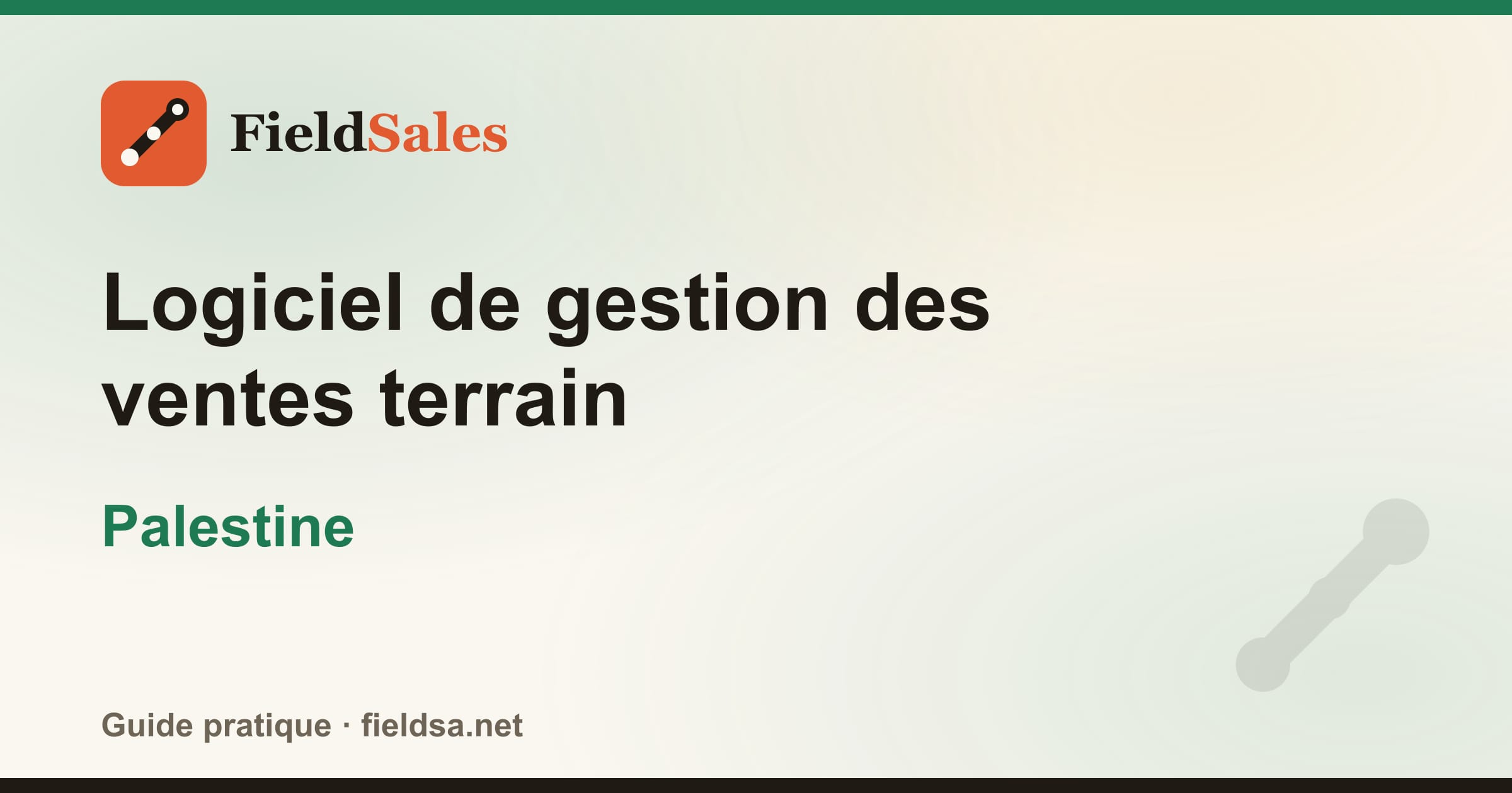 Logiciel de gestion des ventes terrain en Palestine