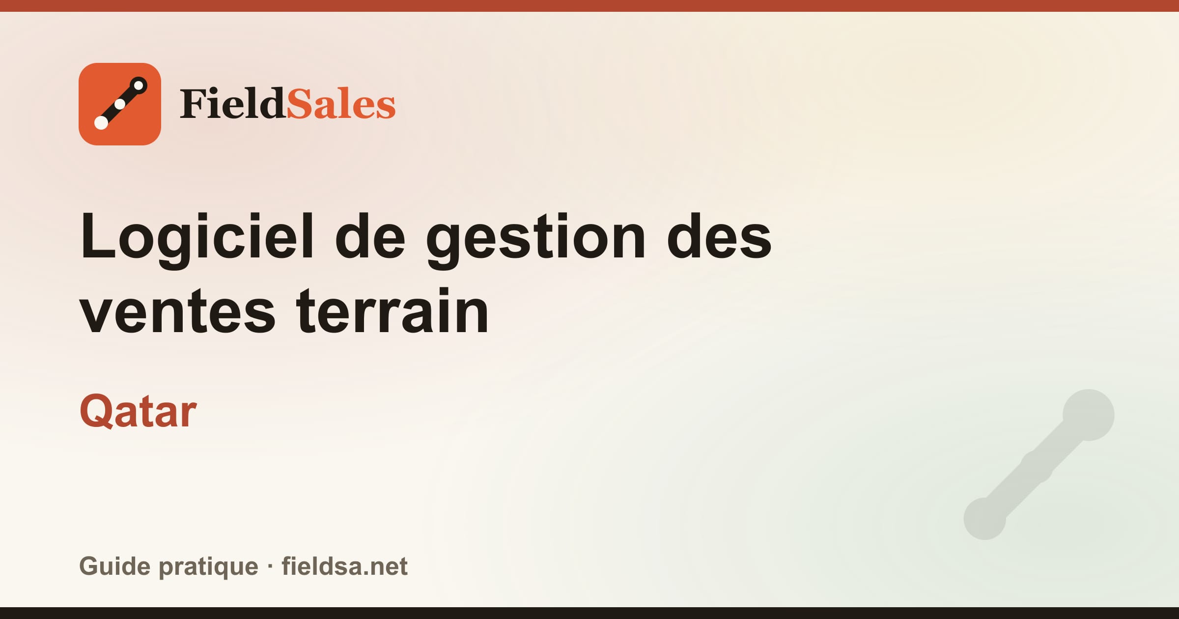 Logiciel de gestion des ventes terrain au Qatar