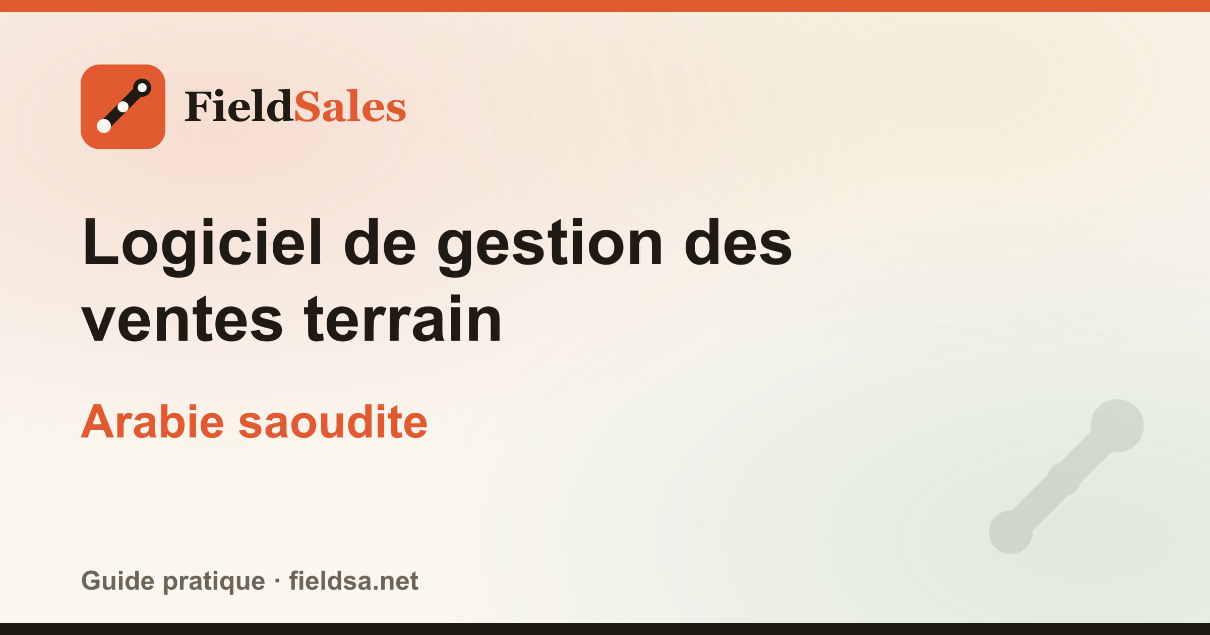 Logiciel de gestion des ventes terrain en Arabie saoudite