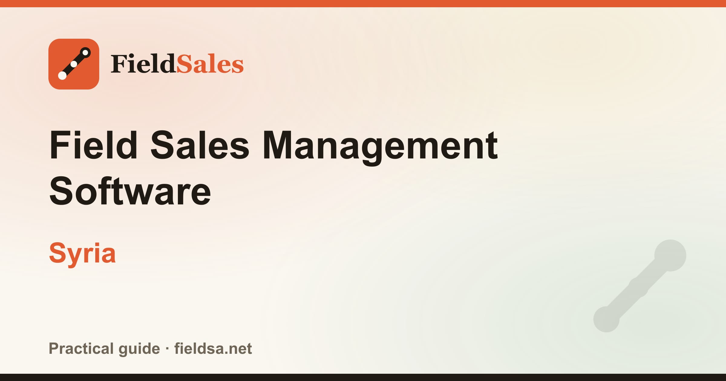 Field Sales Management Software in Syria