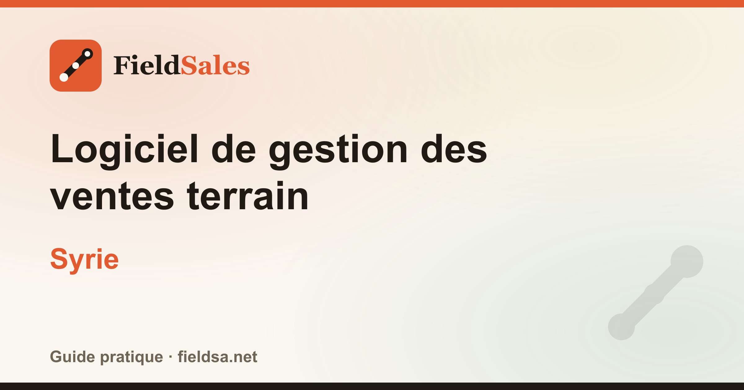 Logiciel de gestion des ventes terrain en Syrie
