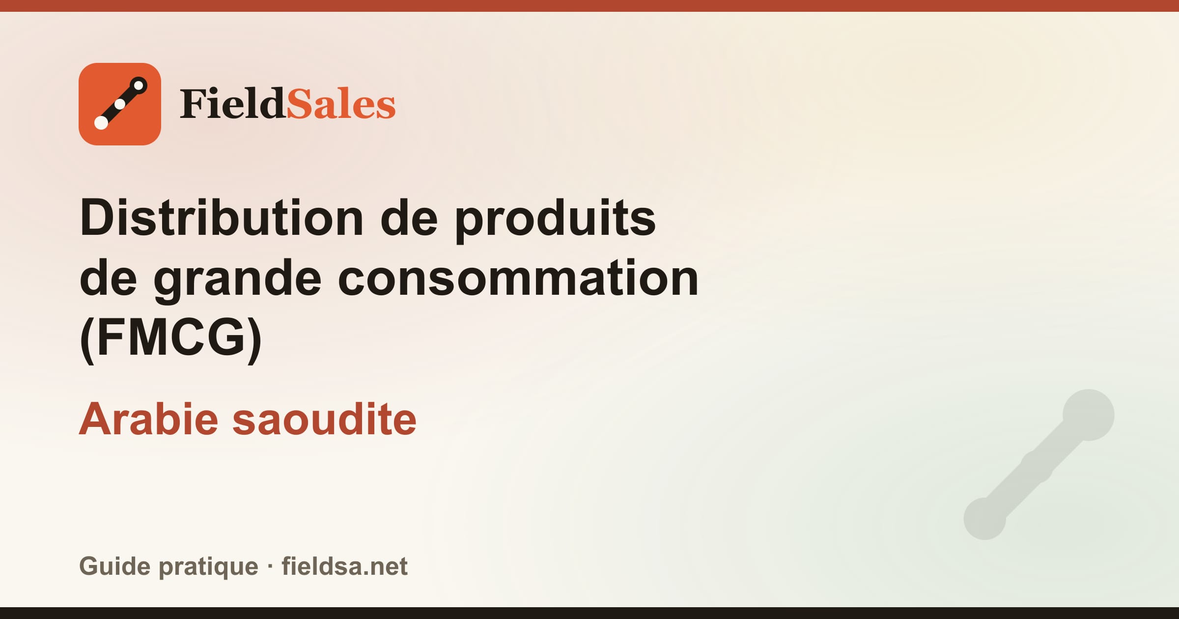 Distribution de produits de grande consommation (FMCG) en Arabie saoudite