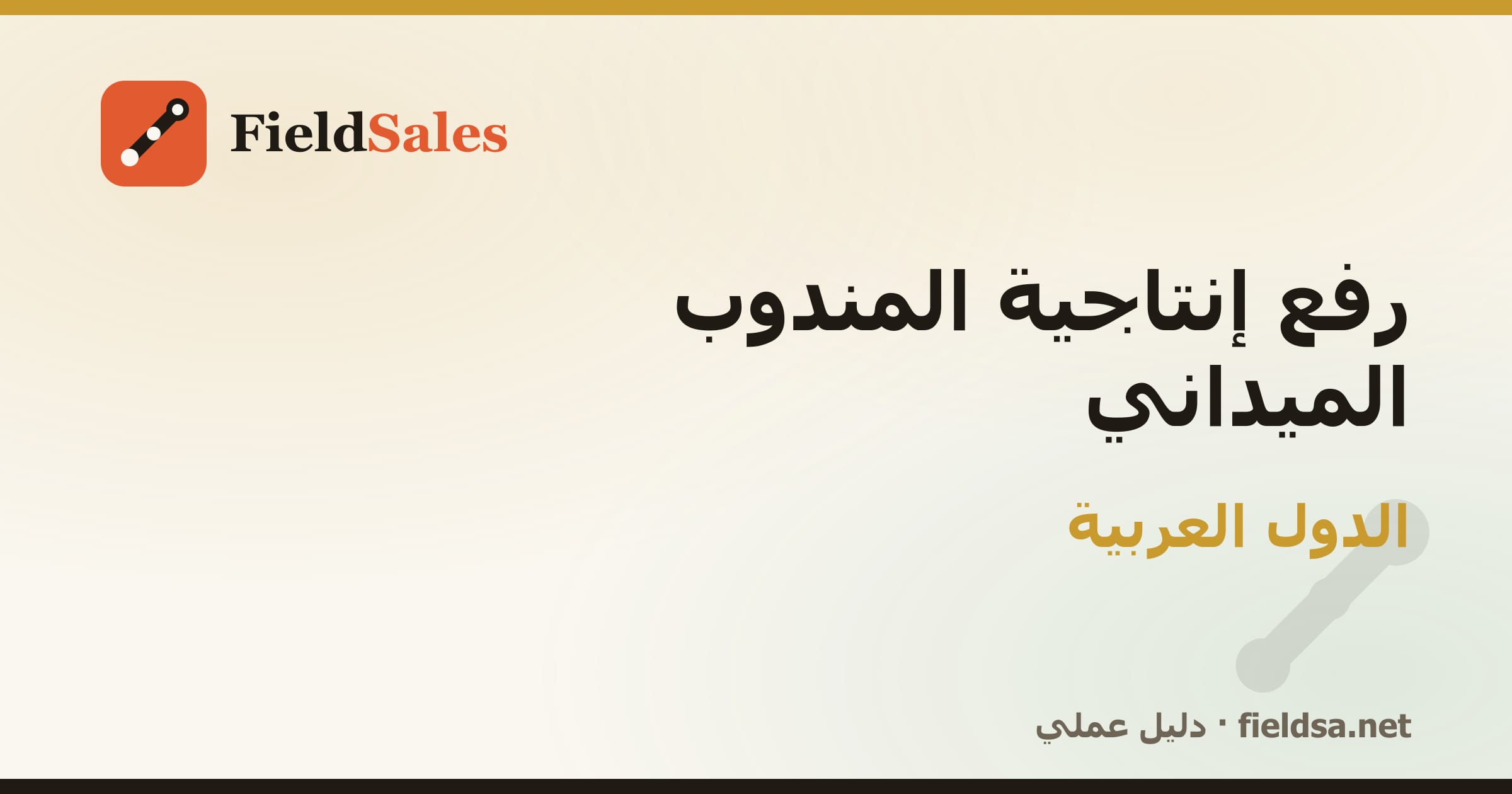 رفع إنتاجية المندوب الميداني