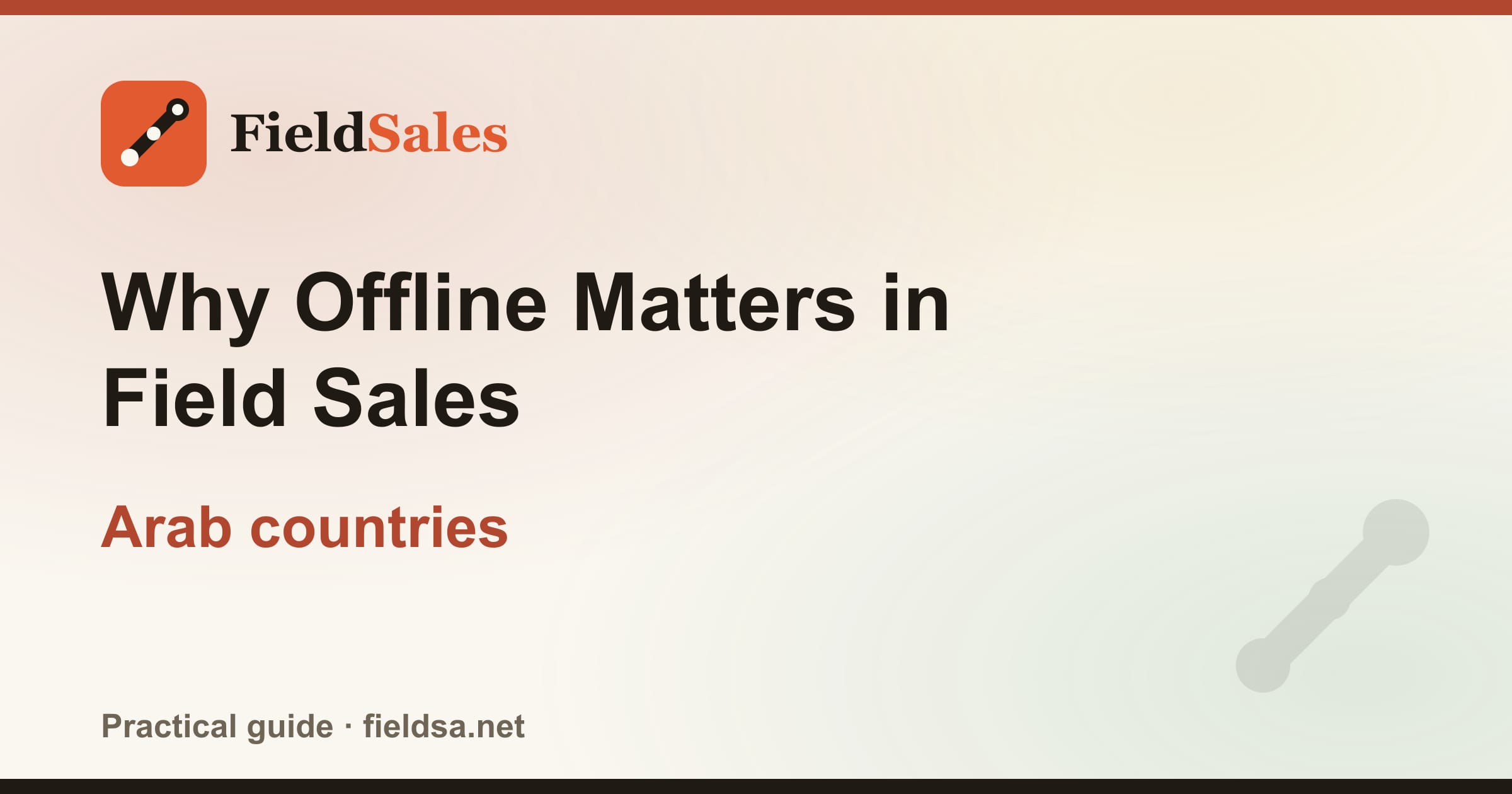 Why Offline Matters in Field Sales
