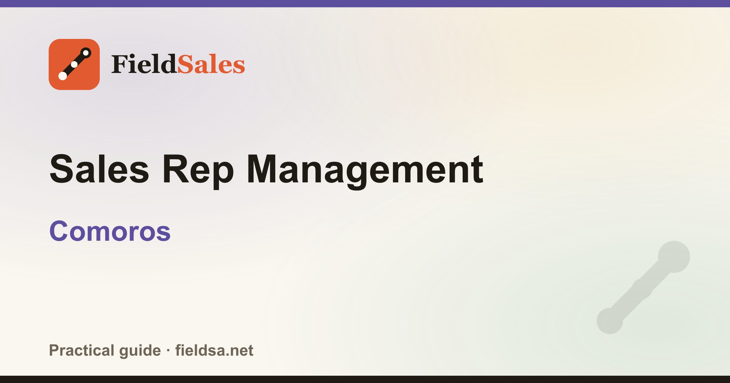 Sales Rep Management in the Comoros