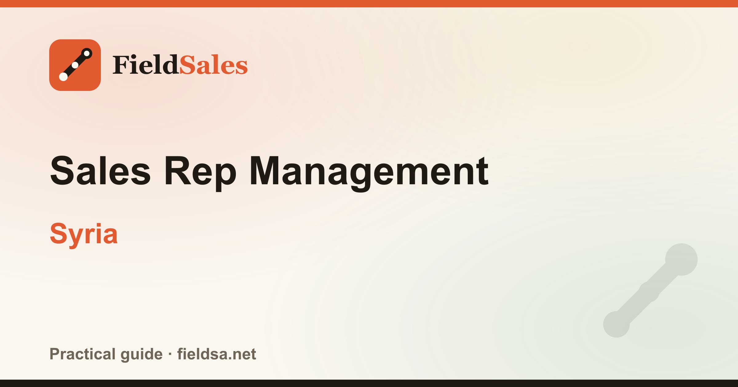 Sales Rep Management in Syria