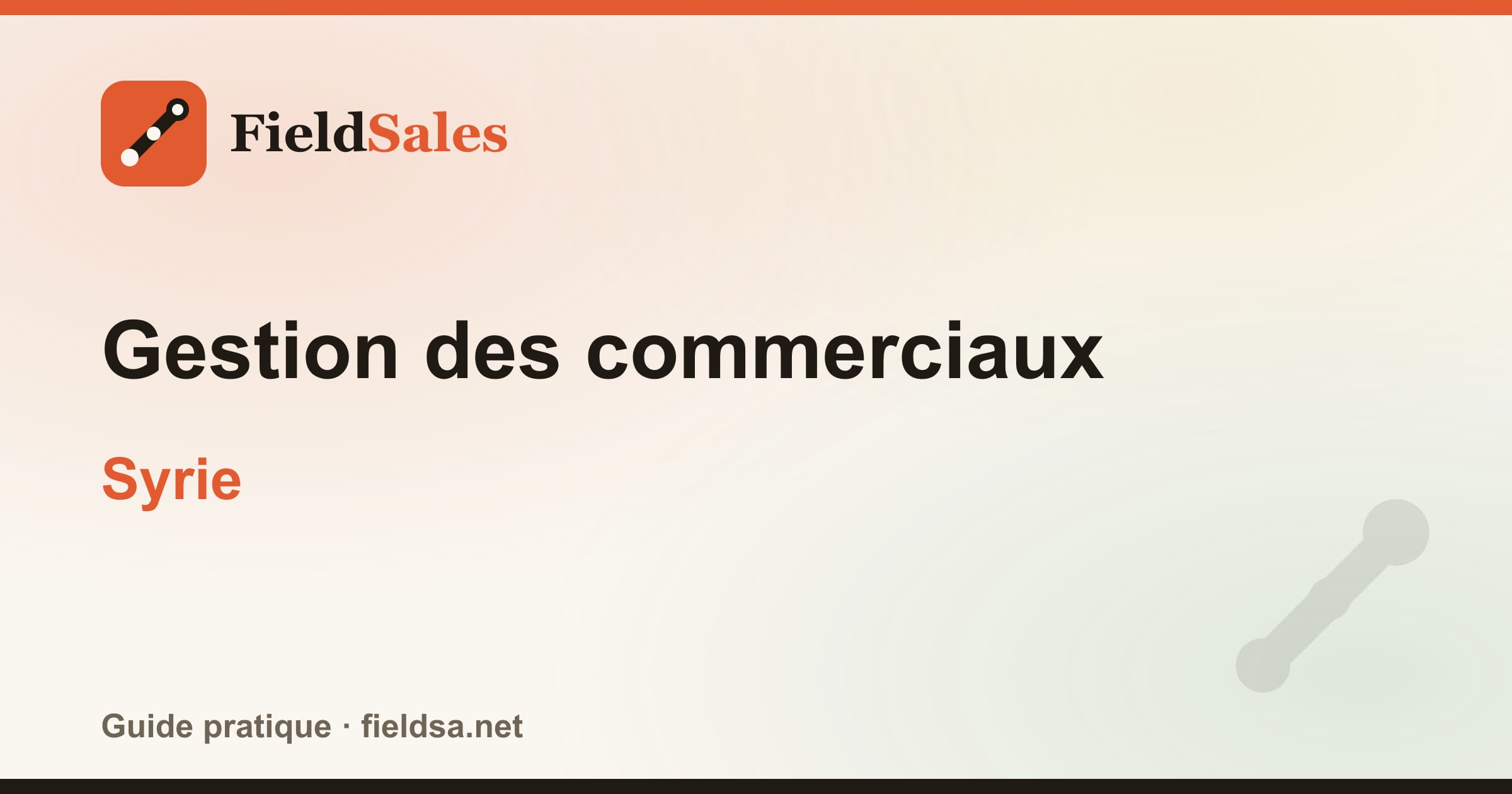 Gestion des commerciaux en Syrie
