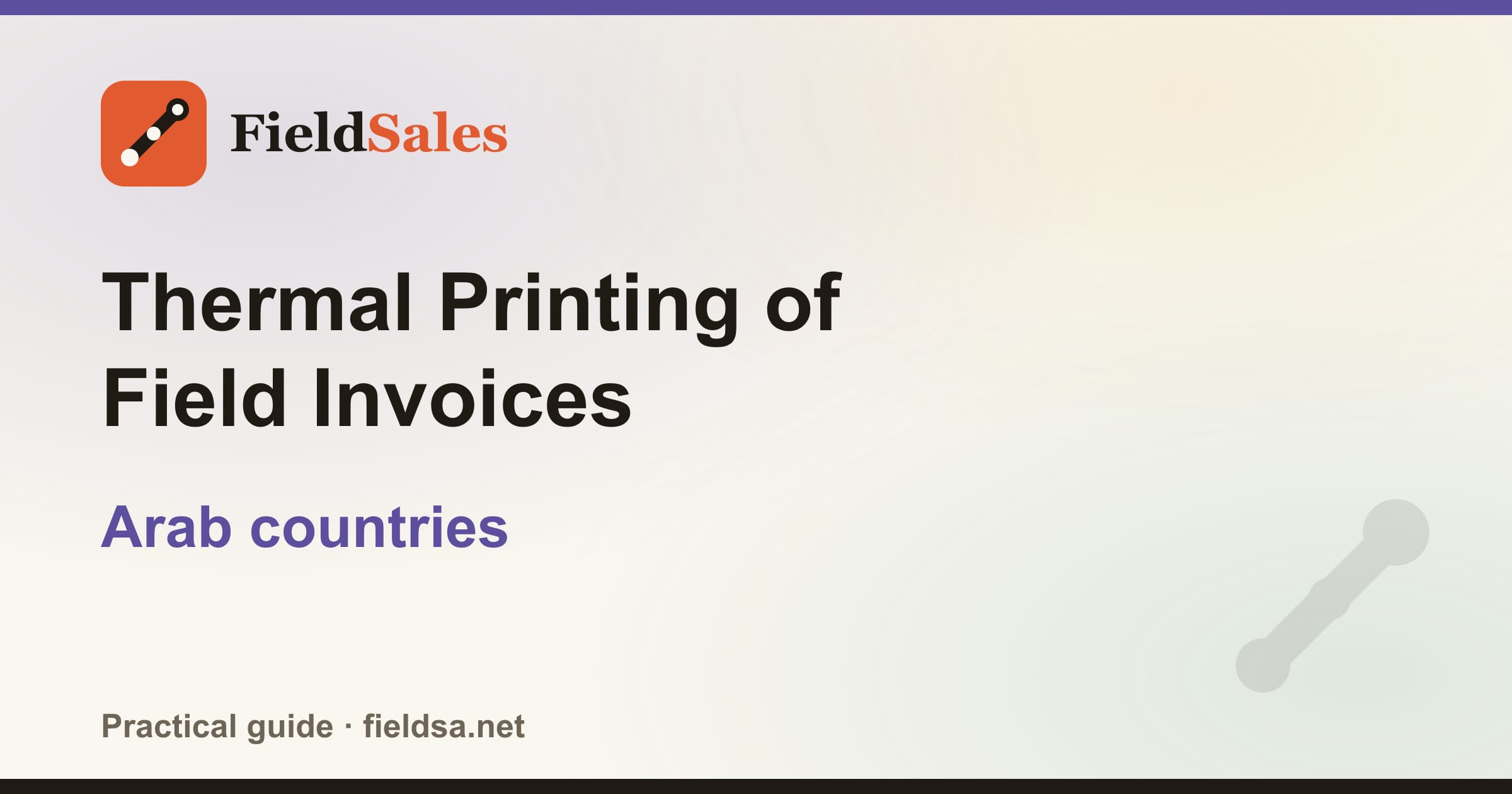 Thermal Printing of Field Invoices