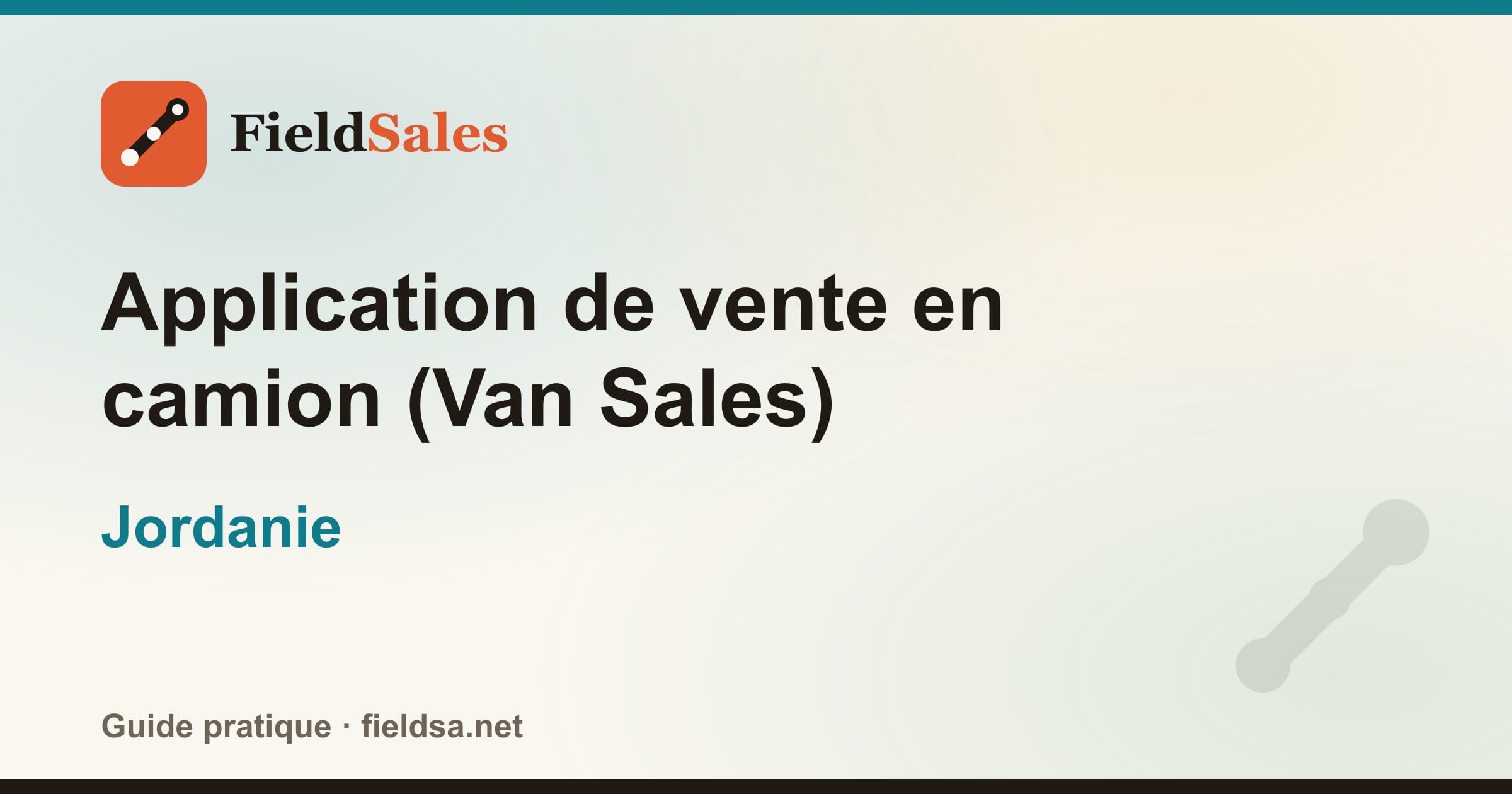 Application de vente en camion (Van Sales) en Jordanie