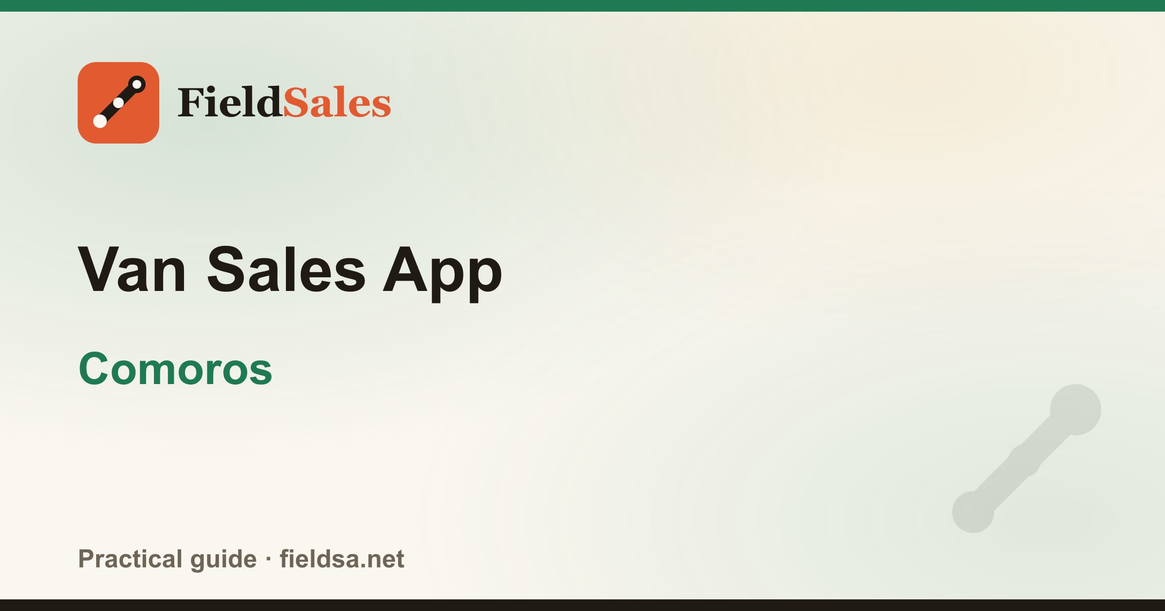 Van Sales App in the Comoros