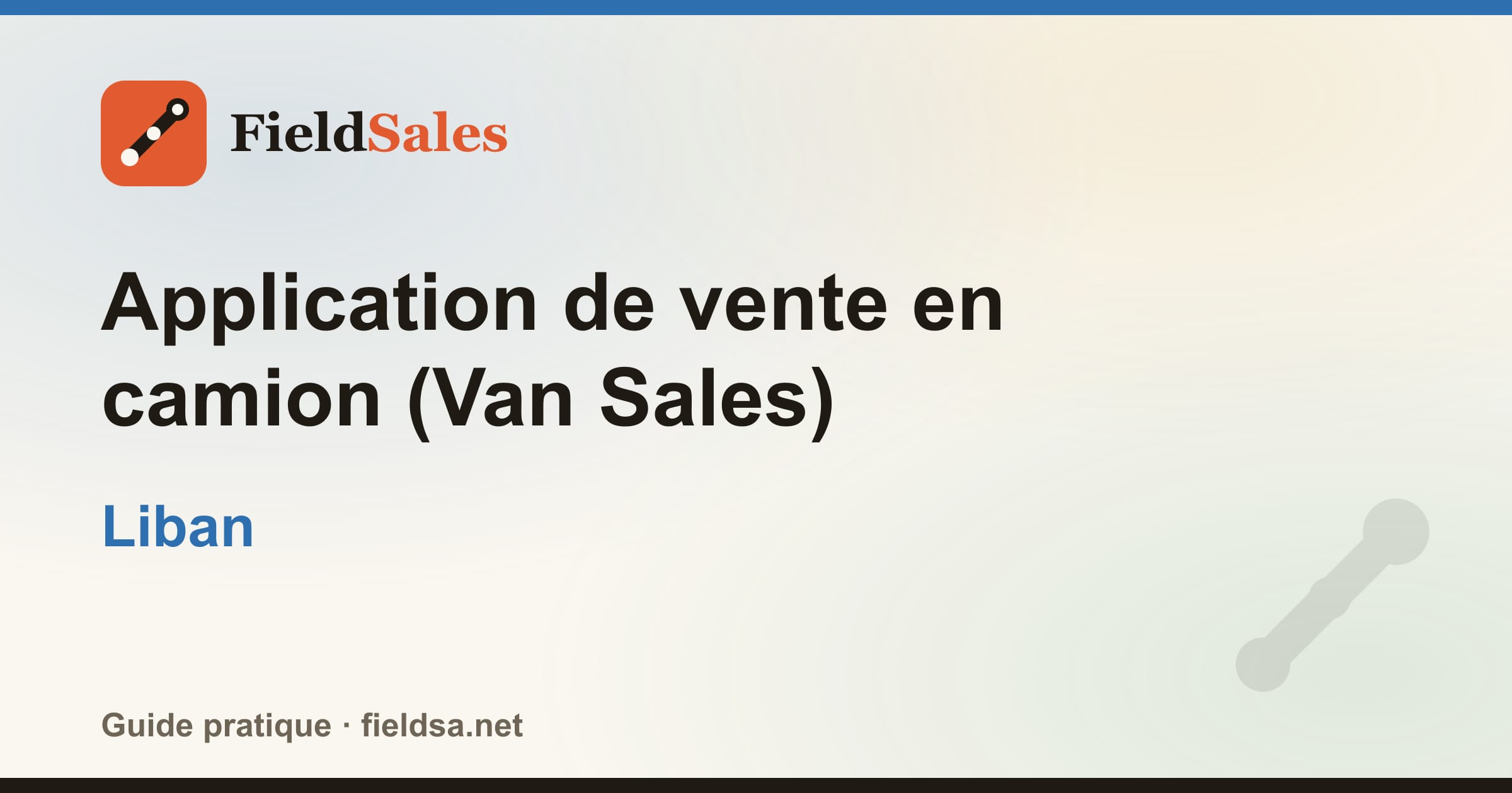 Application de vente en camion (Van Sales) au Liban