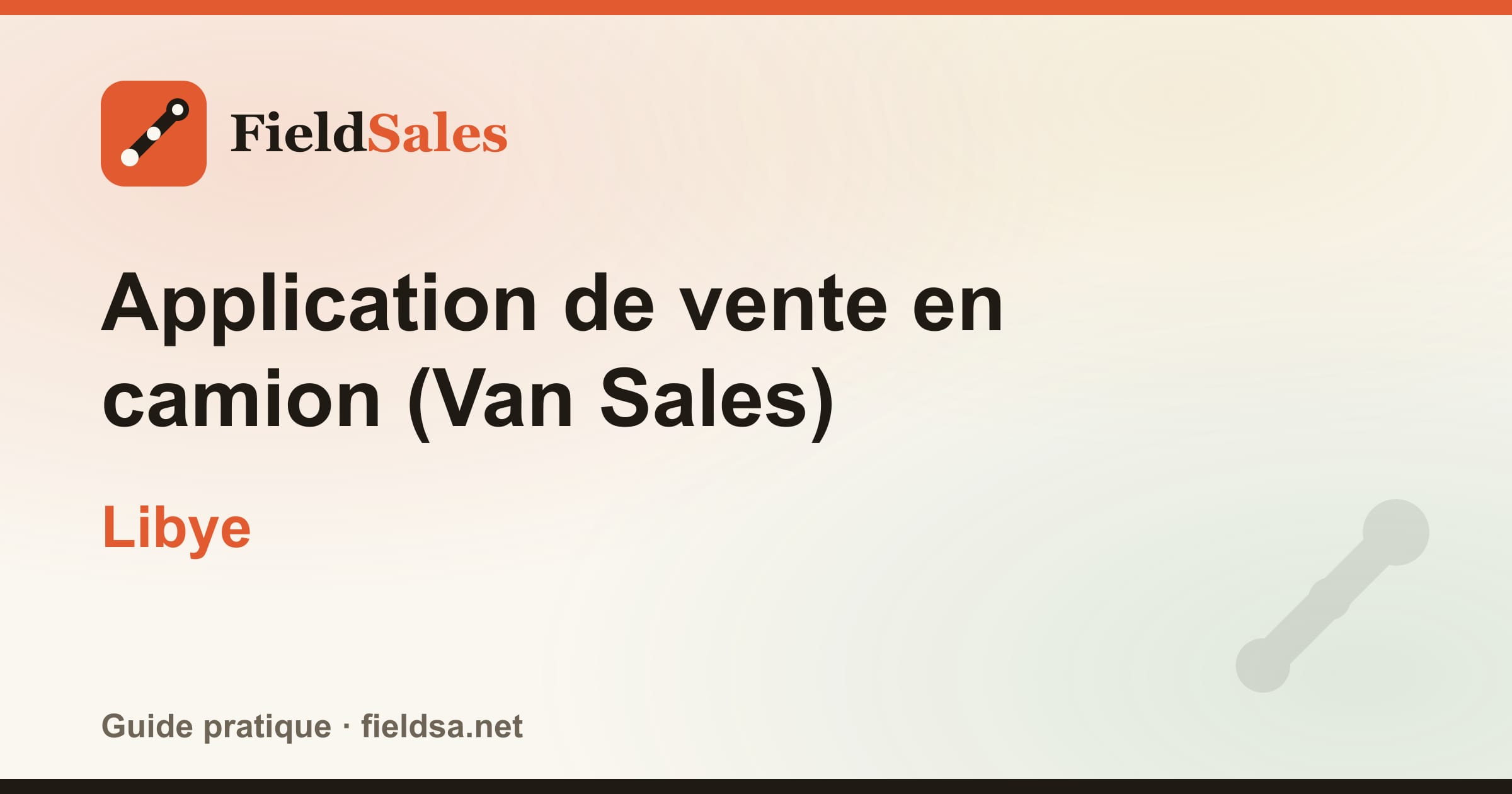 Application de vente en camion (Van Sales) en Libye