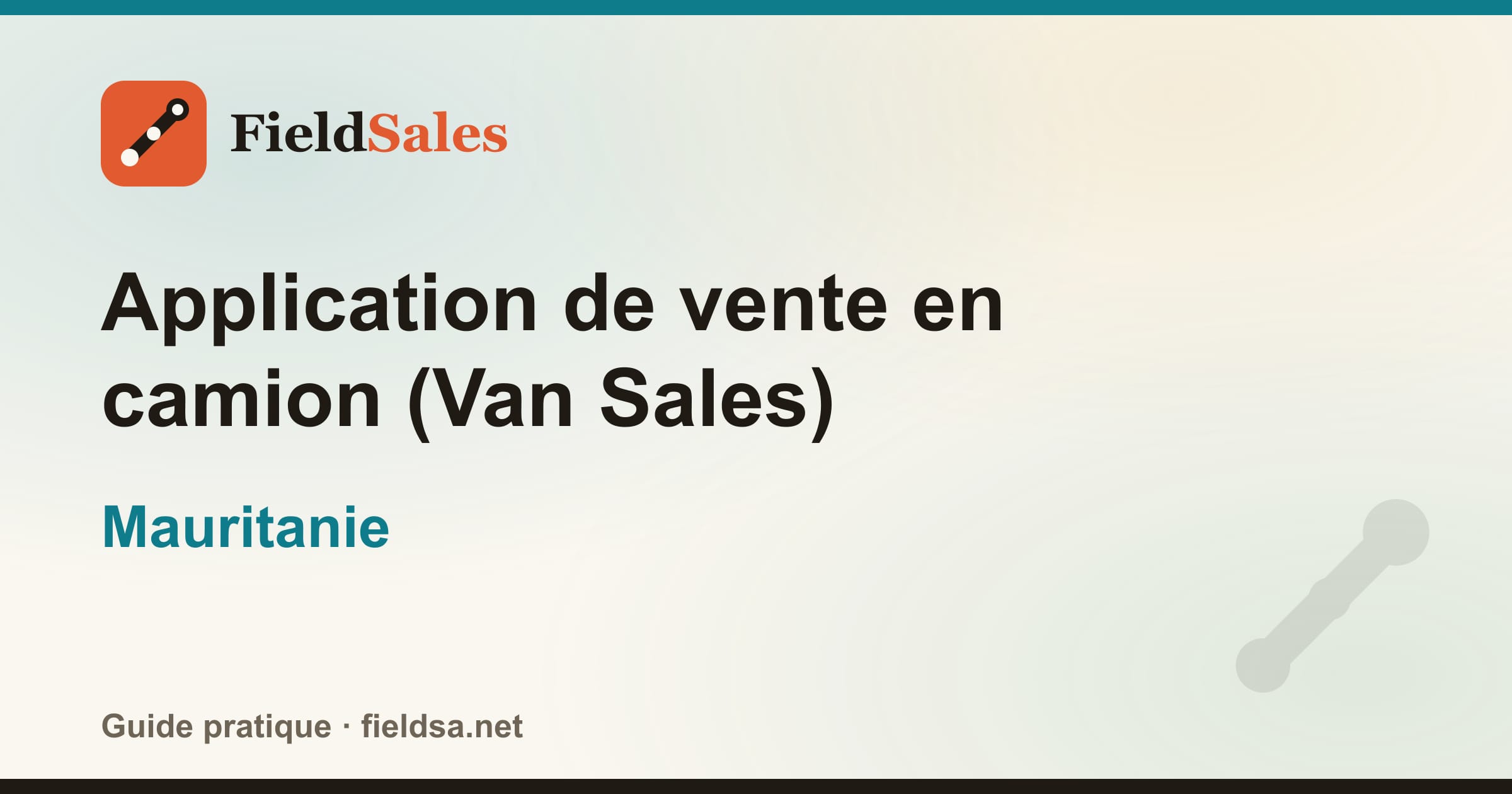 Application de vente en camion (Van Sales) en Mauritanie