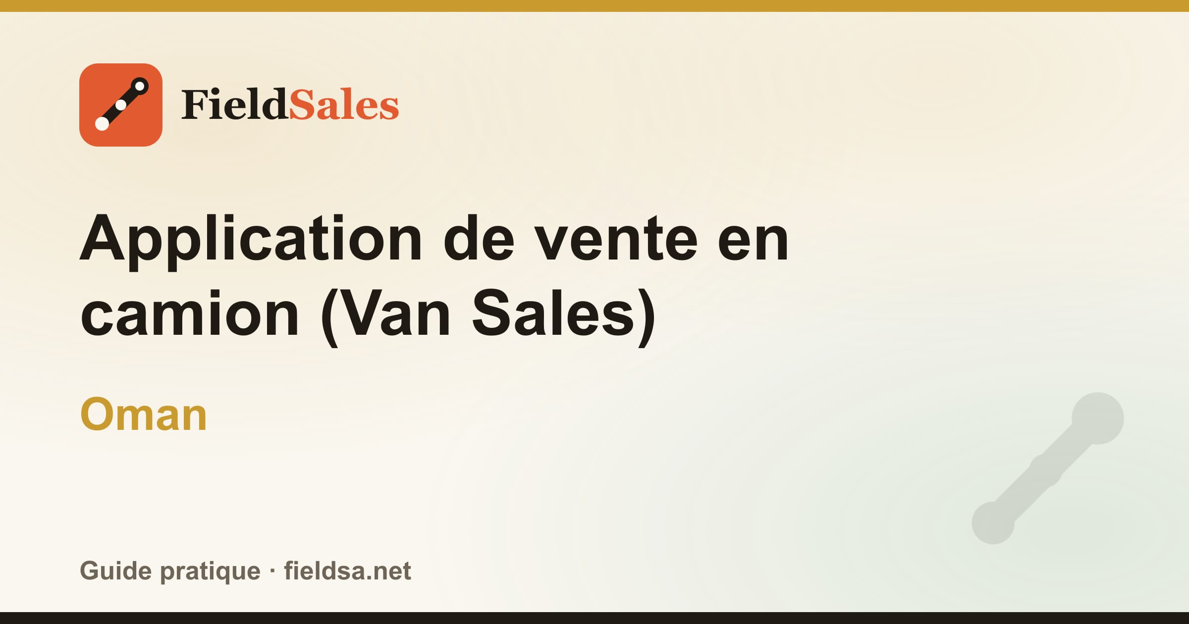 Application de vente en camion (Van Sales) à Oman