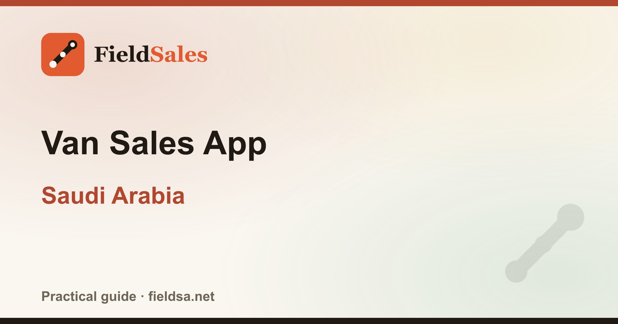 Van Sales App in Saudi Arabia