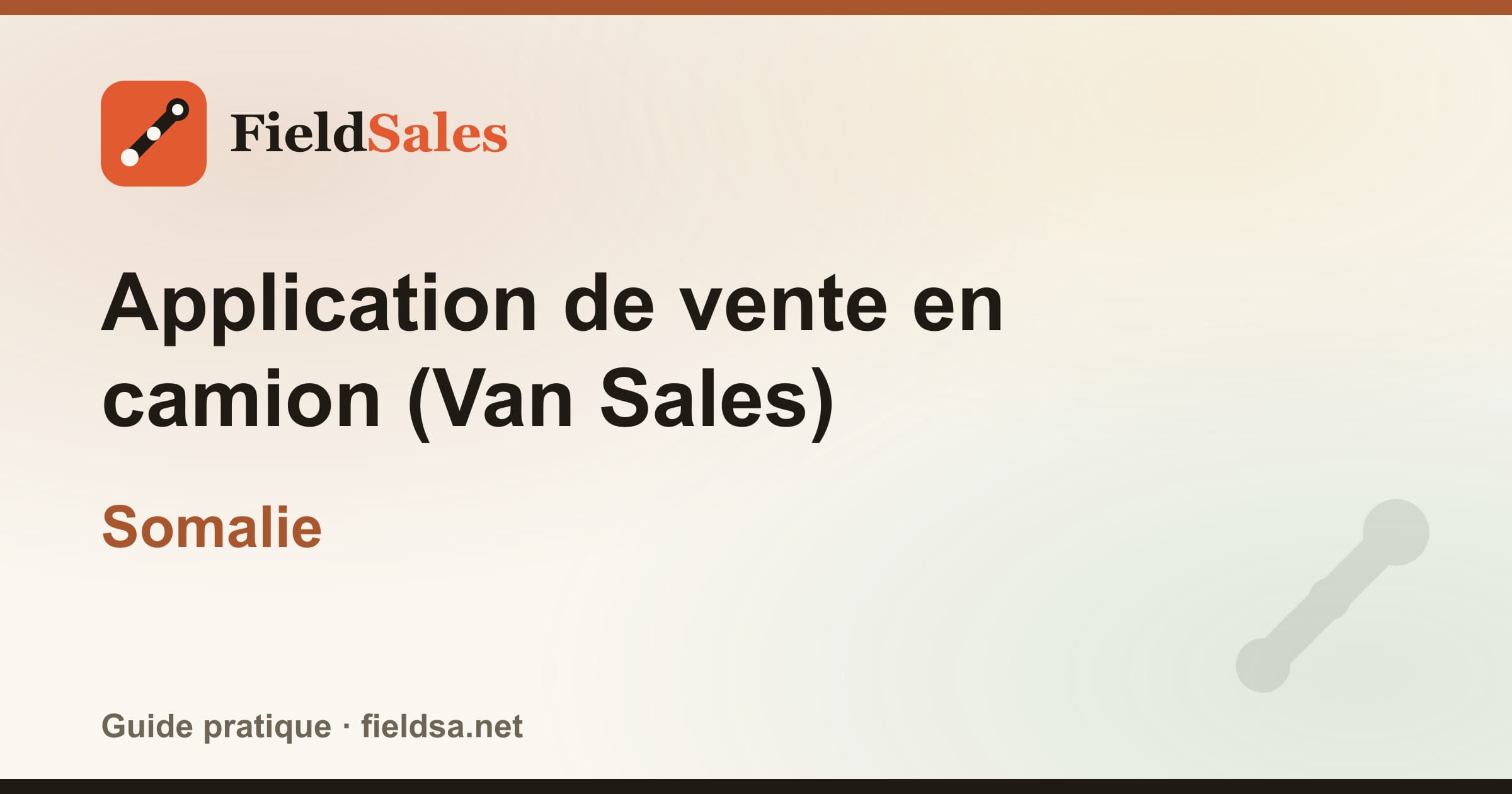 Application de vente en camion (Van Sales) en Somalie