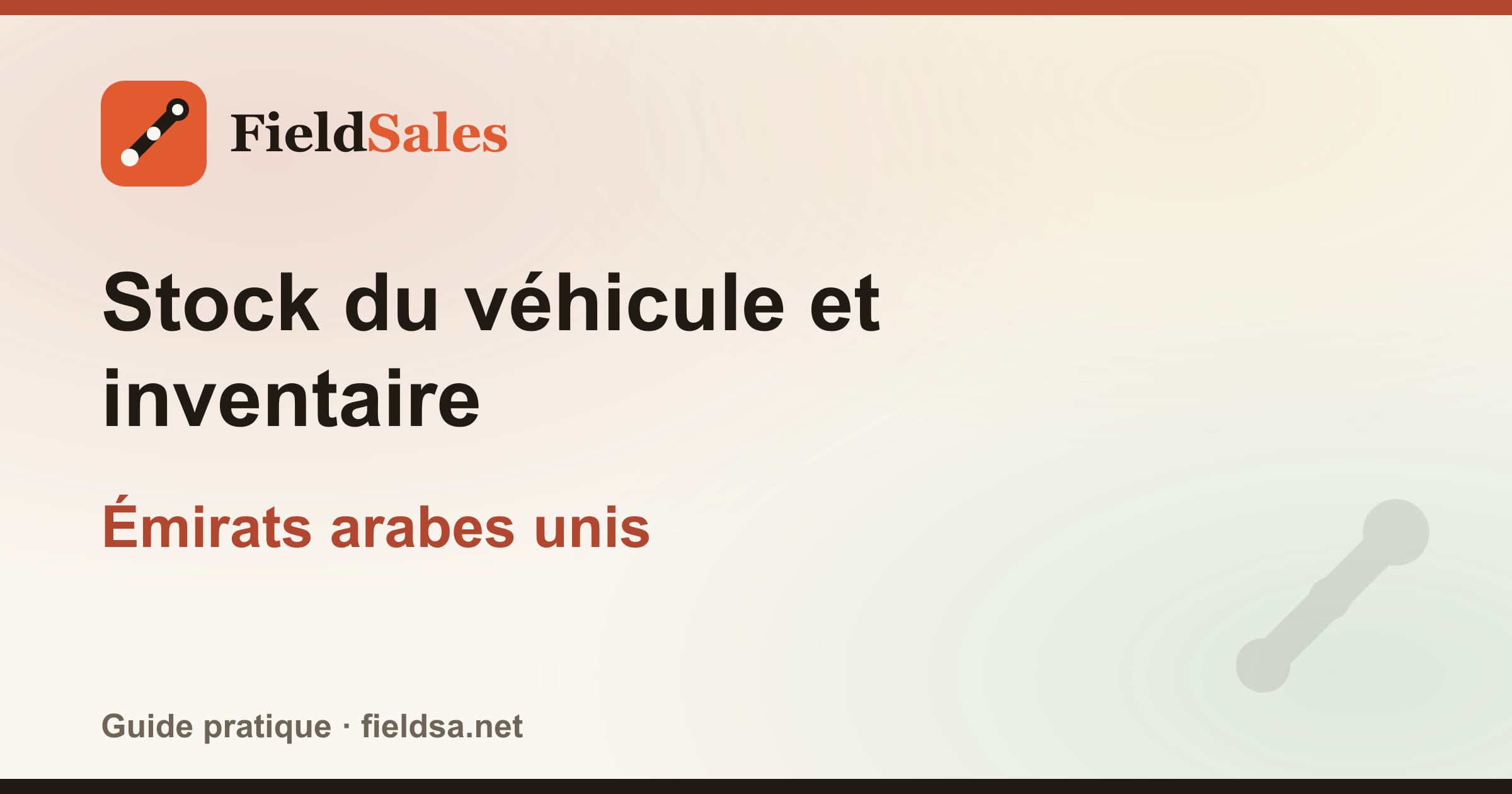Stock du véhicule et inventaire aux Émirats arabes unis
