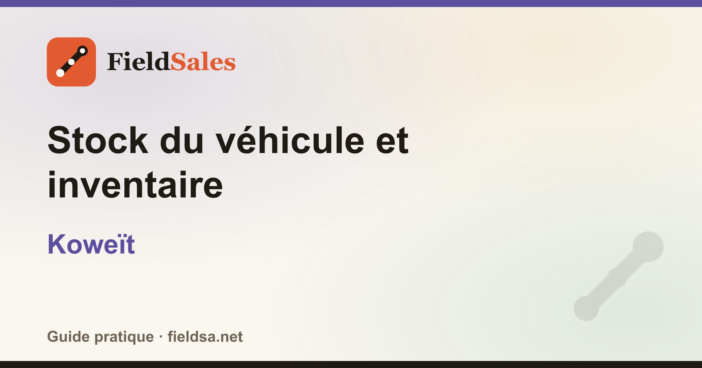 Stock du véhicule et inventaire au Koweït