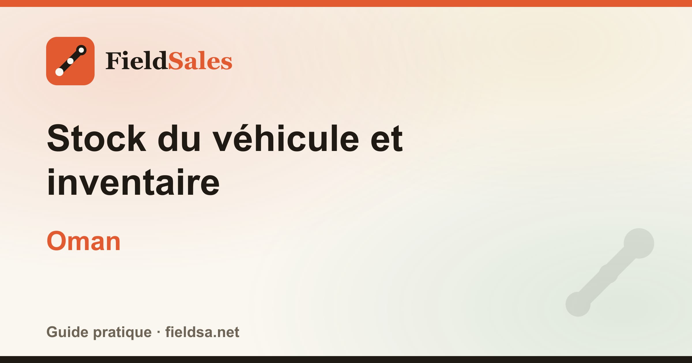 Stock du véhicule et inventaire à Oman