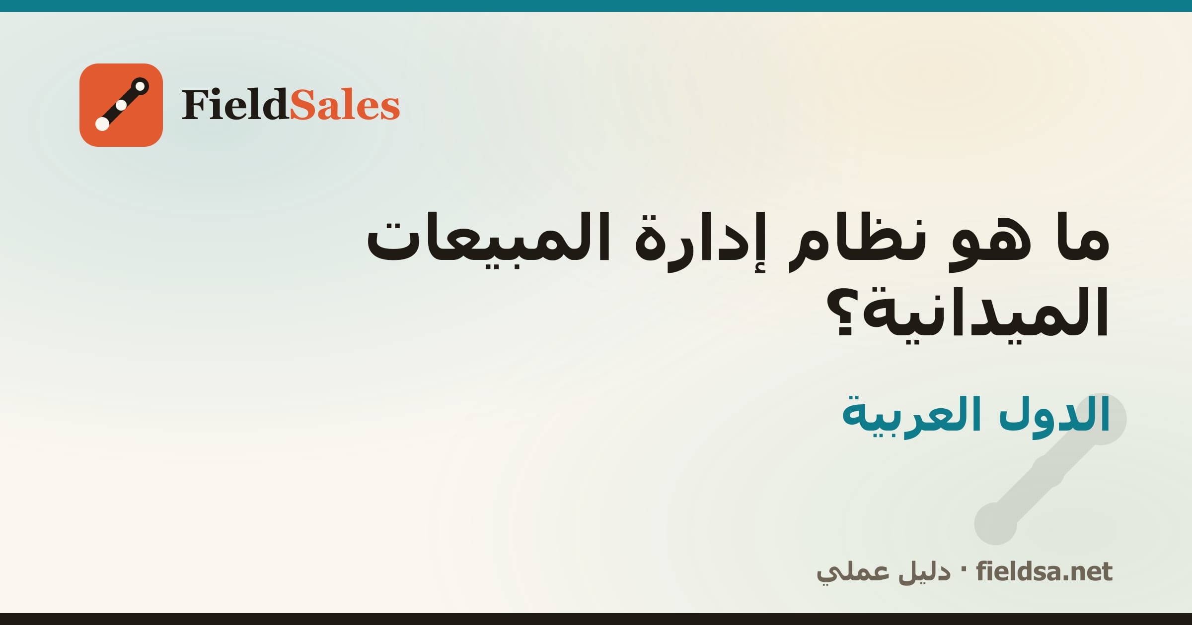 ما هو برنامج إدارة المناديب (نظام المبيعات الميدانية)؟