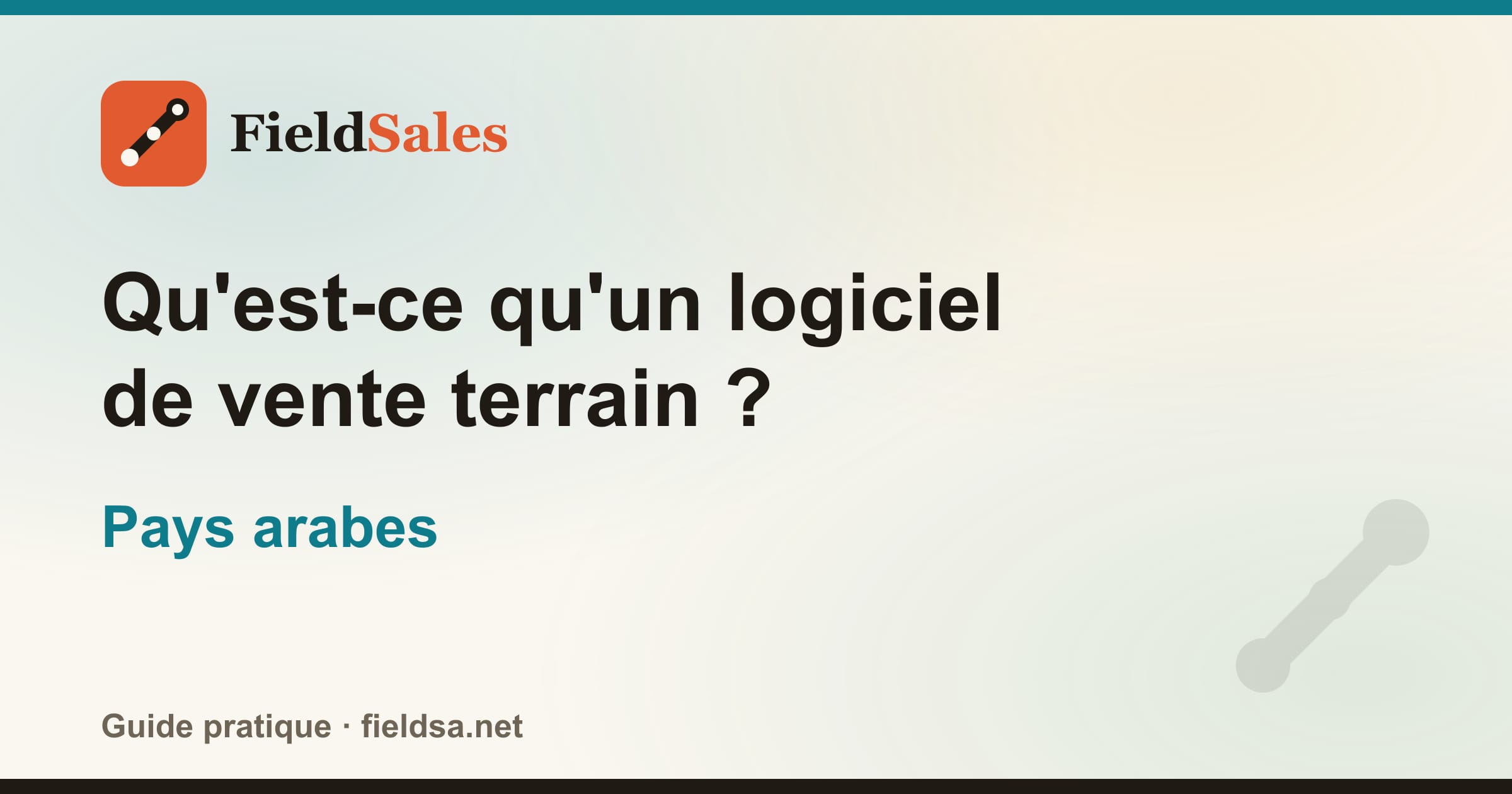 Qu'est-ce qu'un logiciel de vente terrain ?