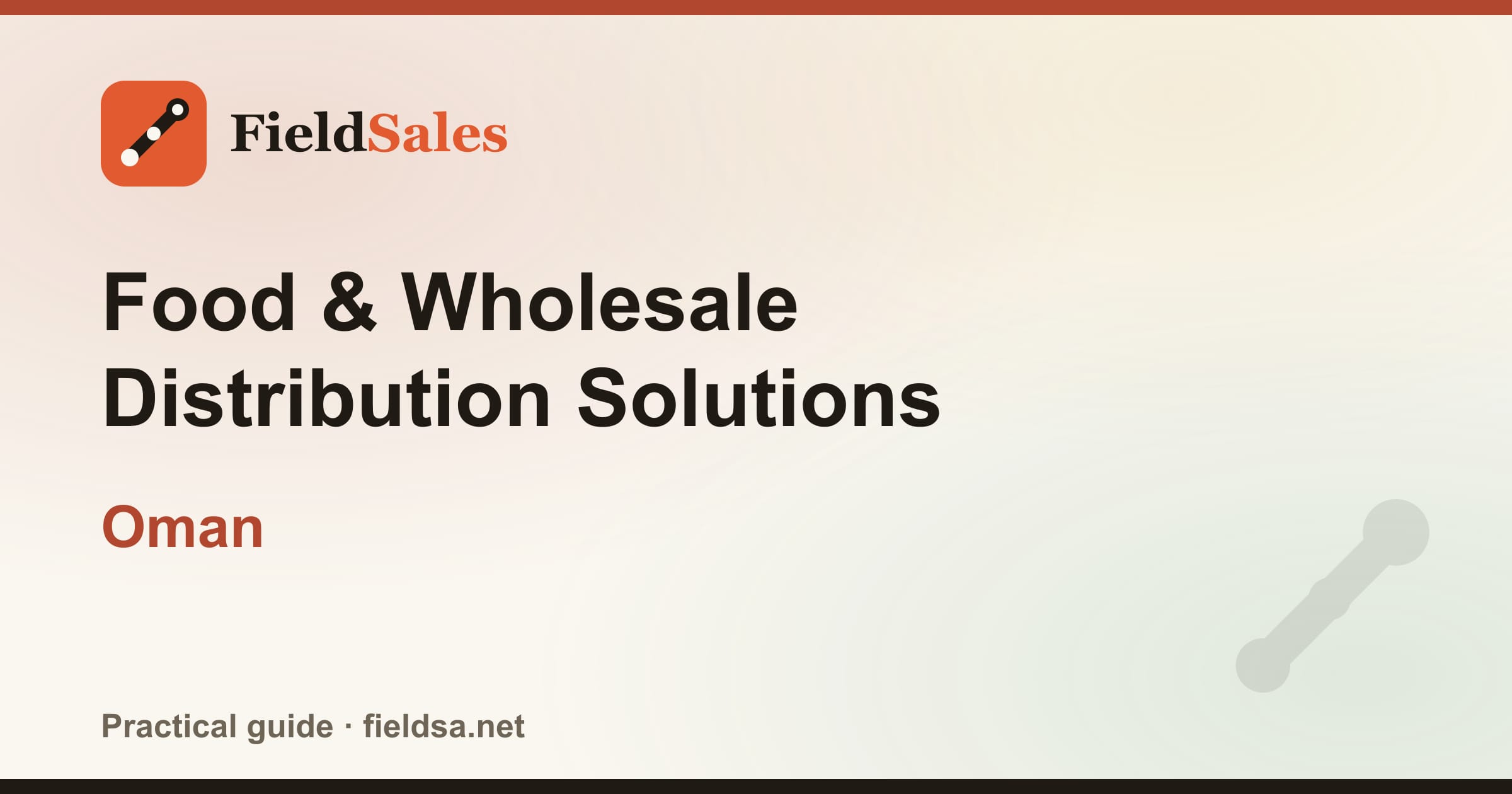 Food & Wholesale Distribution Solutions in Oman